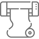 Icono de proceso de impresión para loneta