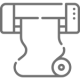 Icono de proceso de impresión para loneta